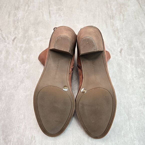 Lucky Brand Ankle Boots Size 9.5 Brown Leather Victorian Western Lace Up Booties - Picture 7 of 13